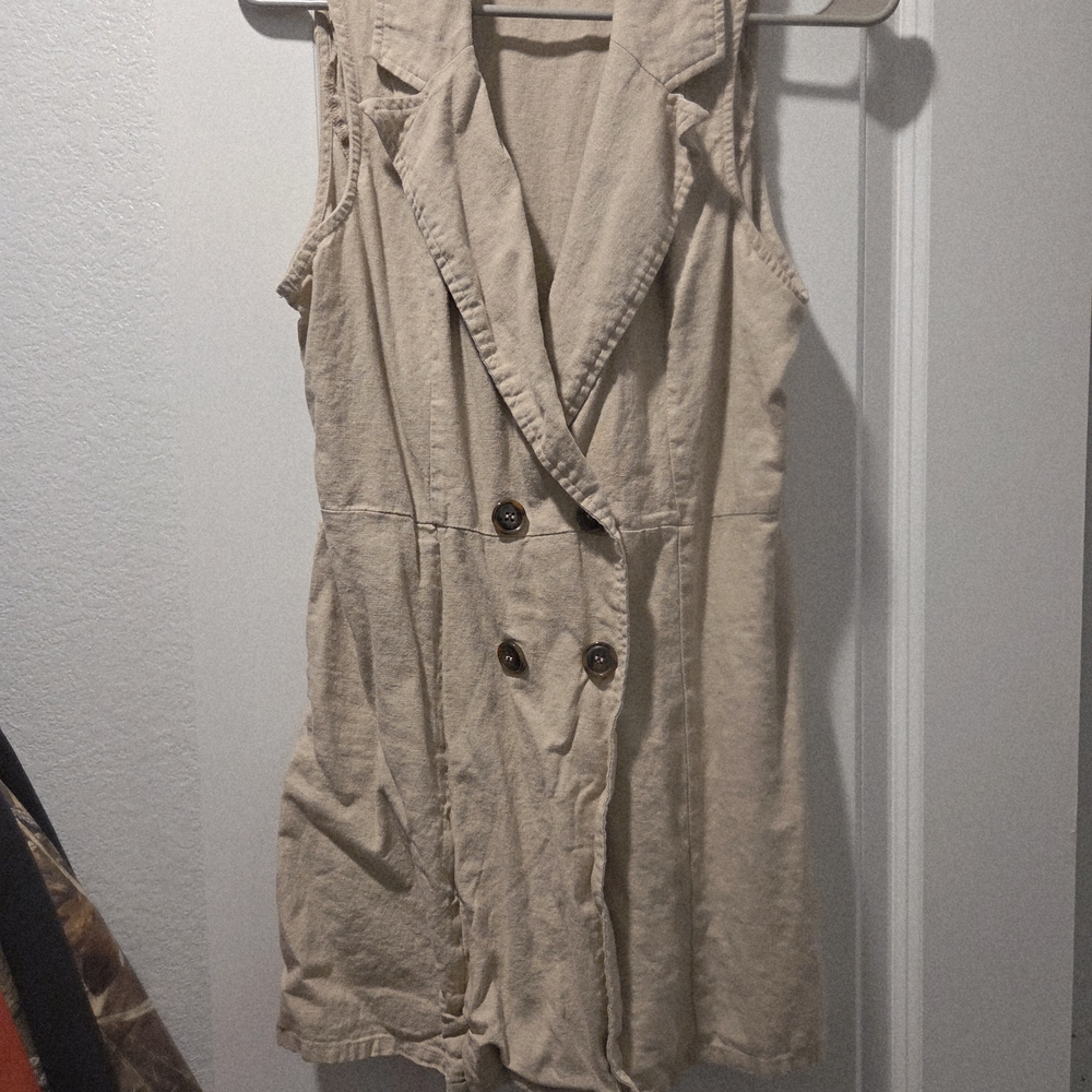 Stylish Tan Sleeveless Jumpsuit